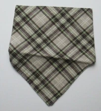 Infant Baby Brown Green Beige Bandana Bib