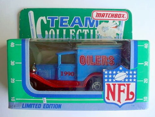 1990 & 1991 Matchbox Houston Oilers Diecast Delivery Truck NFL Football Team New - Picture 2 of 12