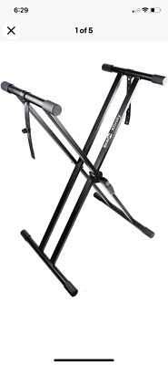 RockJam XX-363 Xfinity doppelt verstrebt vormontierter Keyboardständer mit Verriegelung.