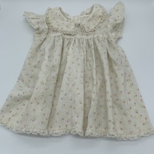Vintage Sears Perma Prest Floral Dress Size M Flowers and Lace