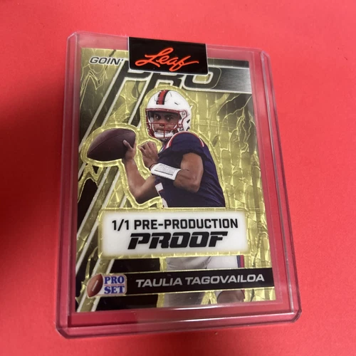 2024 Leaf Pro Set Metal Retro Proof GOLD Taulia Tagovailoa Rc (1/1) MARYLAND
