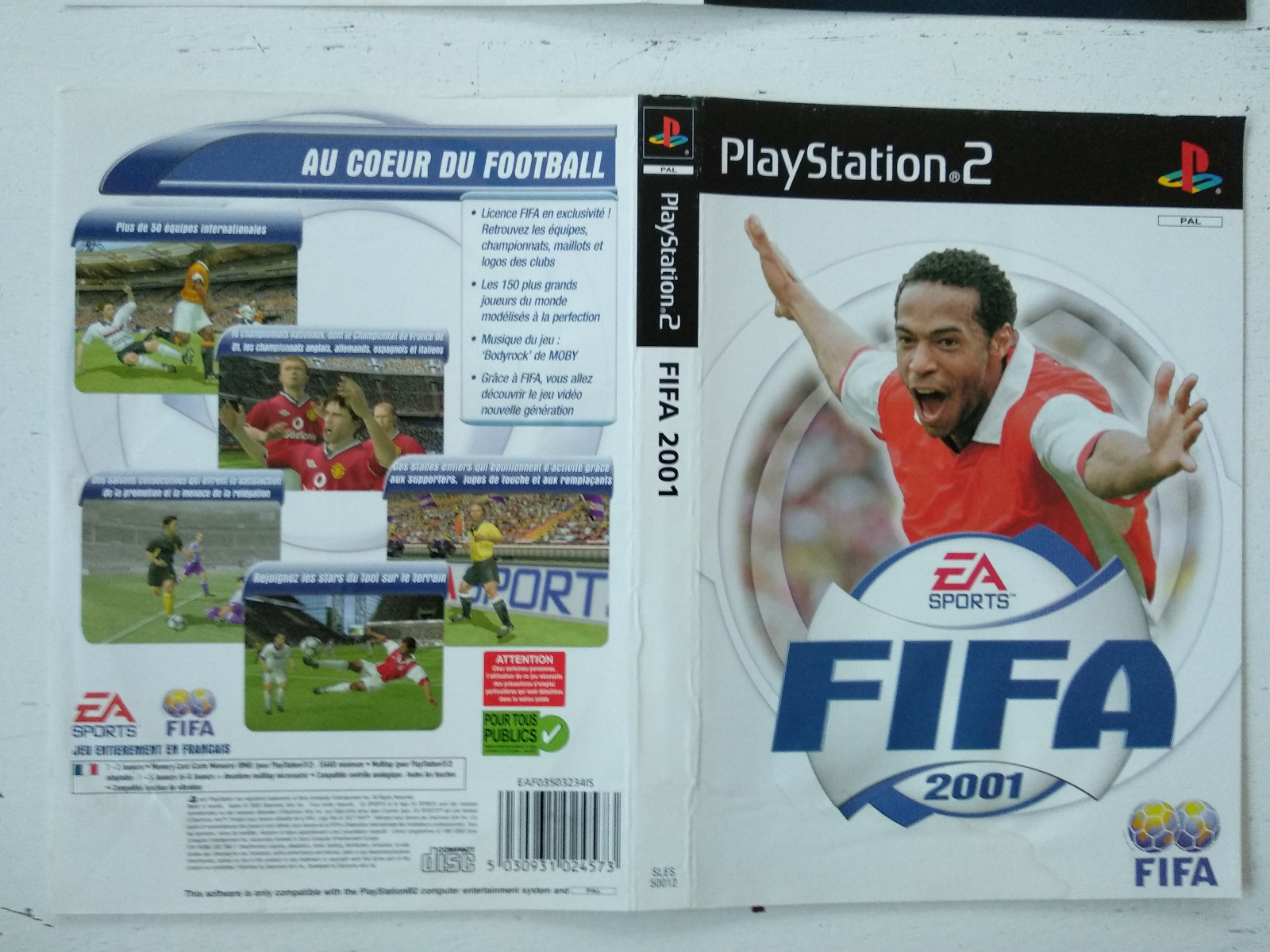 Jaquettes/Front-Back Fifa 2001 Sony Playstation PS2 FR