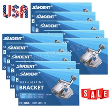 10 X Dental Orthodontic MIM Self Ligating Bracket Braces Mini Roth.022 Hooks 345
