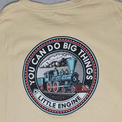 Cardin McCoy beige shirt (Size L) You Can Do Big Things Little Engine - Picture 1 of 10
