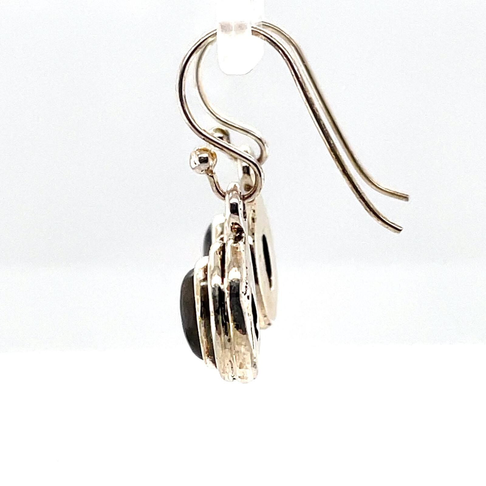 Sterling Silver Rainbow Moonstone Dangle Earrings - image 3