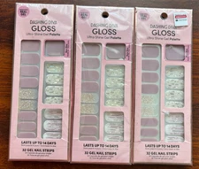 Dashing Diva Gloss Ultra Shine Gel Palette Nail Strips GS112 After Glow Lot of 3