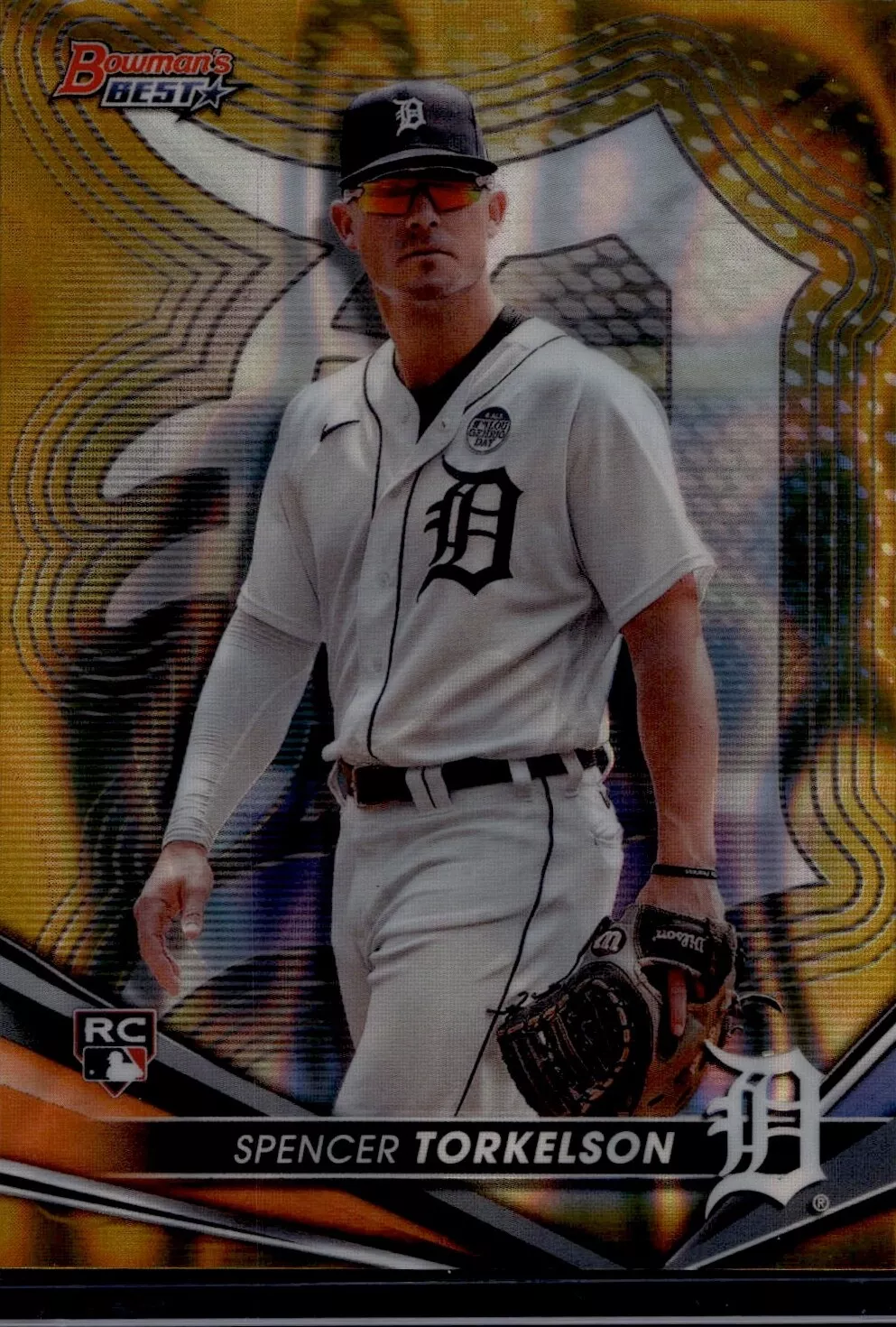 2022 Bowman's Best Spencer Torkelson TIGERS #7 Rookie RC Gold Lava Refractor /75