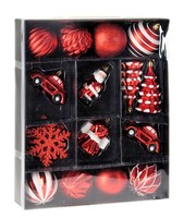 Christbaum Schmuck Set - 20 Teile - Weihnachts Tannen Baum Kugeln Dekoration