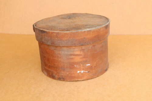 Pantry Storage Box Vintage Antique Primitive Wood Firkin Bucket Cask XIX-XX - Picture 1 of 8