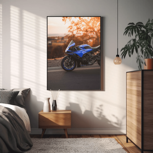 Yamaha R1 Motorcycle Art Print #002 - Stunning Wall Decor for Enthusiasts - Picture 5 of 12