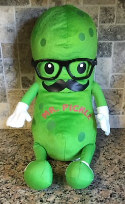 Fiesta~ Mr Pickle Plush (17â Green Body) w/ Mustache & Glasses C16185 EUC | eBay