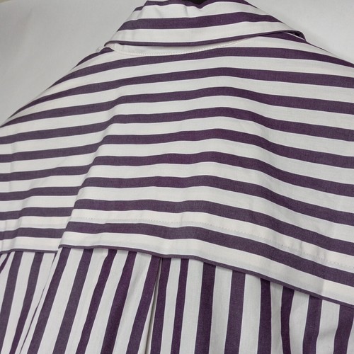 Banana Republic Damen Hemd mit Knopfleiste weiß lila gestreift zierlich Größe X-Small - Bild 5 von 13
