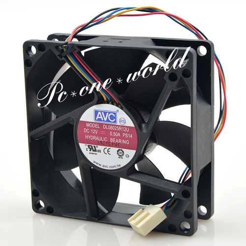 AVC DL08025R12U 80x80x25mm 12V 0.50A 4Wire 4Pin PWM CPU Chassis Cooling Fan - Bild 2 von 5