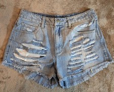 Forever 21 Ripped Distressed Cutoff Jean Shorts Size 27