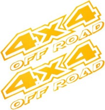 2pcs 4x4 Offroad Decals Brushed Print Effect Black Vinyl Replacement Yellow 2pcs 4x4 Offroad Decals Brushed Print Effect Black Vinyl Replacement Yellow