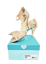 Blue Betsey Johnson Embellished Rhinestone Sweet Wedding 3" High Heel Women 10