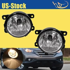 Pair Clear Front Fog Light Driving Lamp Assembly For 2012-2014 Honda CRV CR-V