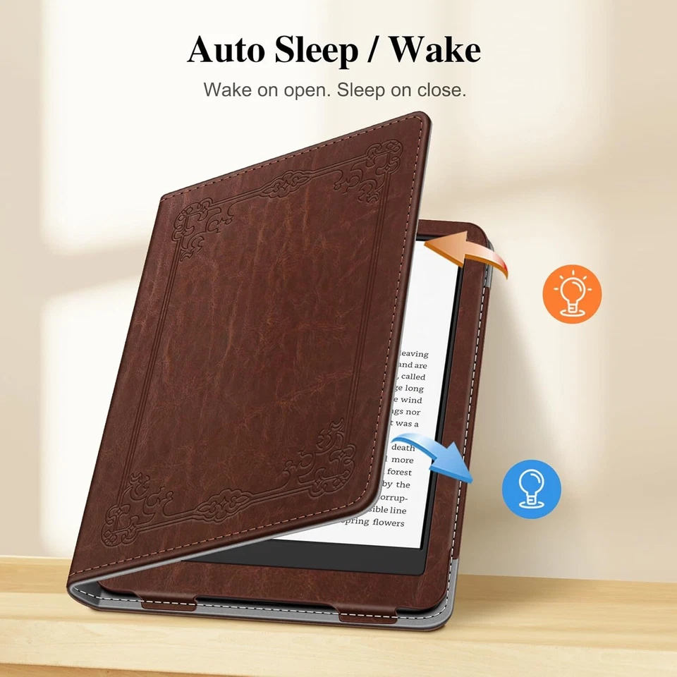 Funda para Kindle Paperwhite de 7"/6,8" (12ª/11ª generación) estilo libro cubierta tipo folio Foto 3 de 4