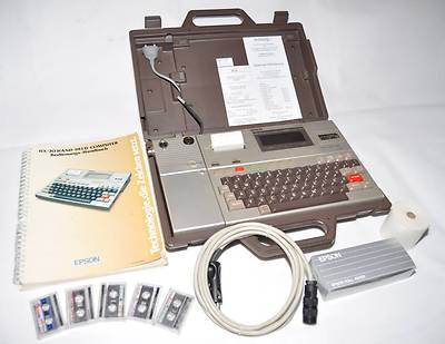 Epson HX-20 + Expansion / Anleitung / Ladekabel / Ex. Bundeswehr BW