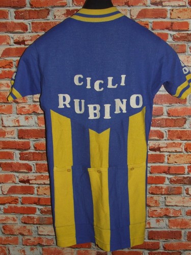 EROICA MAGLIA SHIRT BICI CICLISMO VINTAGE 70'S RUBINO 50% LANA RICAMATA - Picture 2 of 3