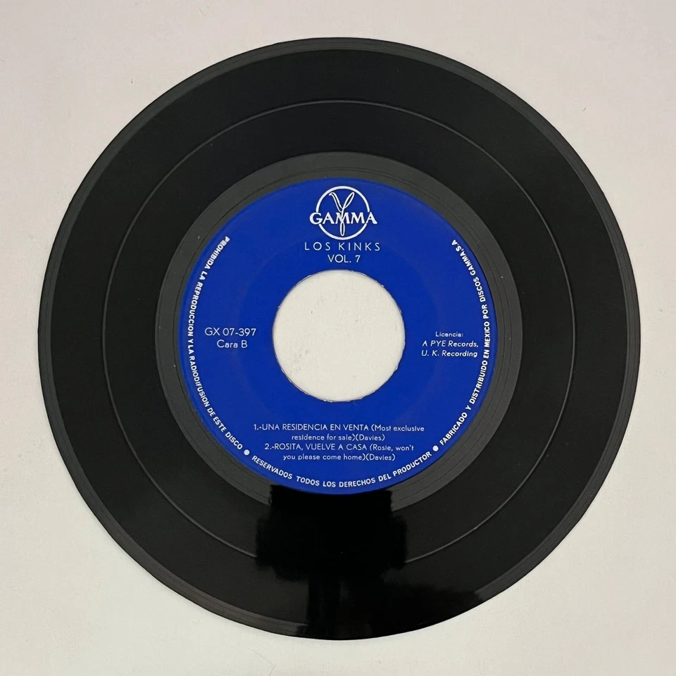 LOS KINKS - VOL. 7 - RARE MEXICAN 7" EP PS MUSTY SMELL, MOD - Image 4 of 4