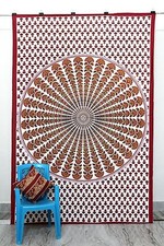 Boho Hippie Gypsy Handarbeit Baumwolle Bohemian Mandala Wandteppich Wandbehan...