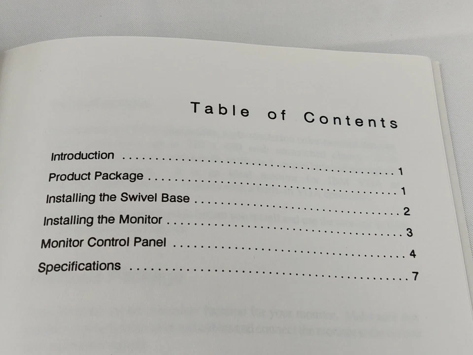 Vintage 1991 Viewsonic 1 High Resolution Color VGA Monitor User's Guide Booklet - Image 4 of 4