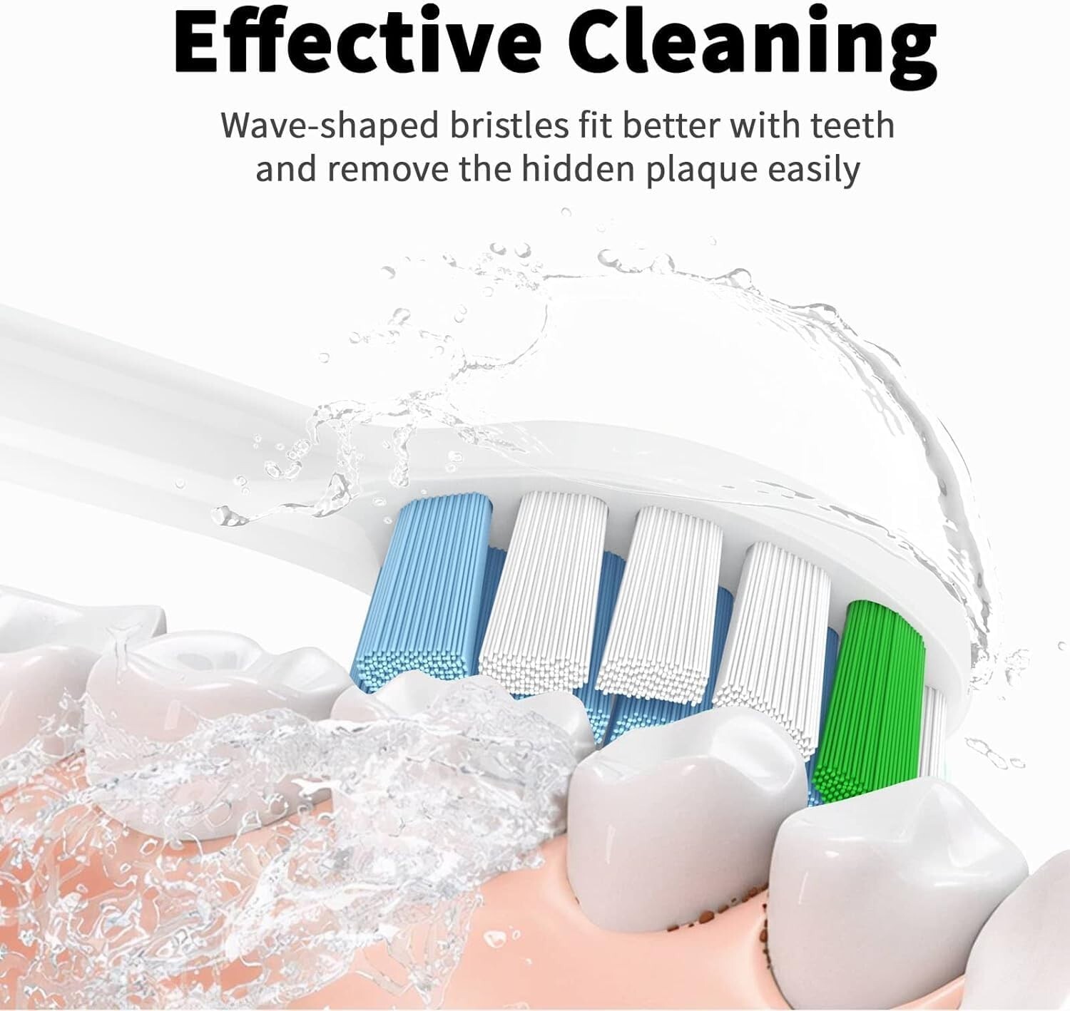 Replacement Toothbrush Heads  10 Pack  Compatible with Phillips Sonicare Snap-on