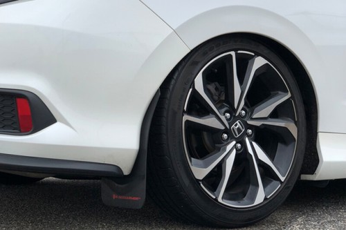 Rally Armor UR Red Mud Flap w/ Black Logo For 16-19 Honda Civic Si - Picture 6 of 7
