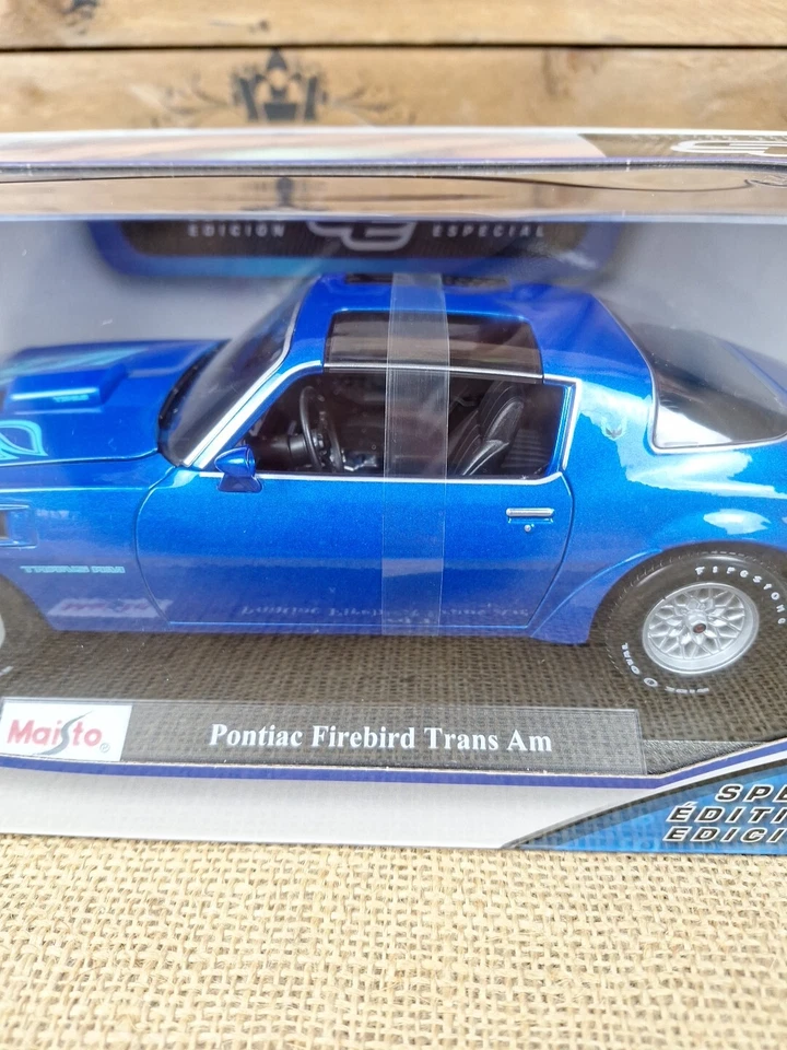 Новый Pontiac Firebird Trans Am синий Maisto специальный выпуск масштаб 1:18 автомобиль - Изображение 4 из 4