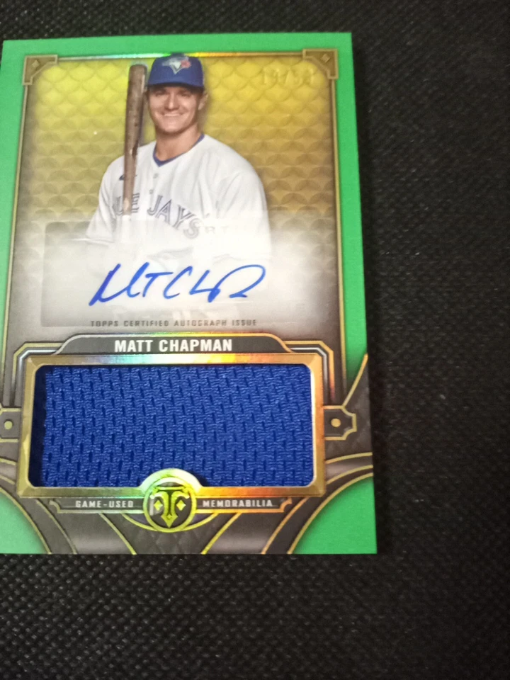 2022 Topps Triple Threads Matt Chapman ASJR-MC /50 Auto - Image 4 of 4