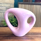 Vintage Haeger Pink Mauve Abstract Loop Vase 9" MCM Modern Garden House