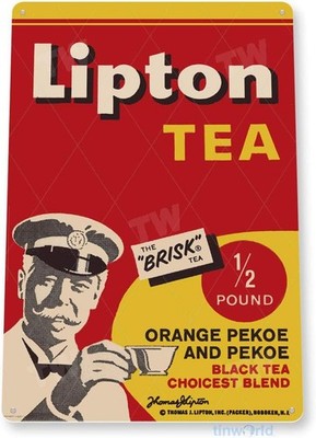 Tin Sign: Lipton Tea Kitchen Cottage Farm Metal Décor Tin Metal Signs