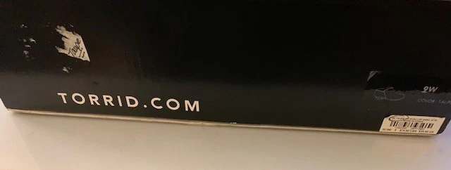 TORRID Taupe Flocado Imitación Gamuza Otoño Botas Botines Zapatos Cremallera Festoneado 9W Foto 3 de 4