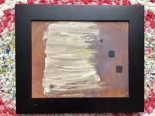 110 By 12 Inch Modern Dark Abstract Oil Painting Framed In Black