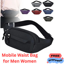 Waist Bum Bag Men Women Fanny Pack Holiday Travel Money Belt Pouch Wallet UK