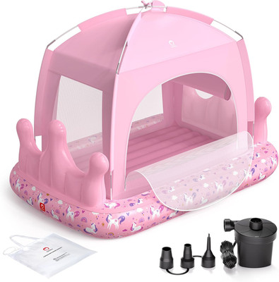 Princess Inflatable Toddler Bed with Tent & Pump - Perfect for Travel & Sleepove