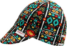 Aztec Print Reversible Welding Cap  100 Cotton, Durable Work Hat for Men  Wom
