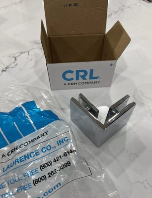 CRL SGC90CH Polished Chrome Square 90 Degree Glass-to-Glass Clamp