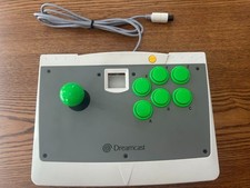 SEGA Dreamcast Official Arcade Stick Fighting Stick HKT-7300 testato usato...