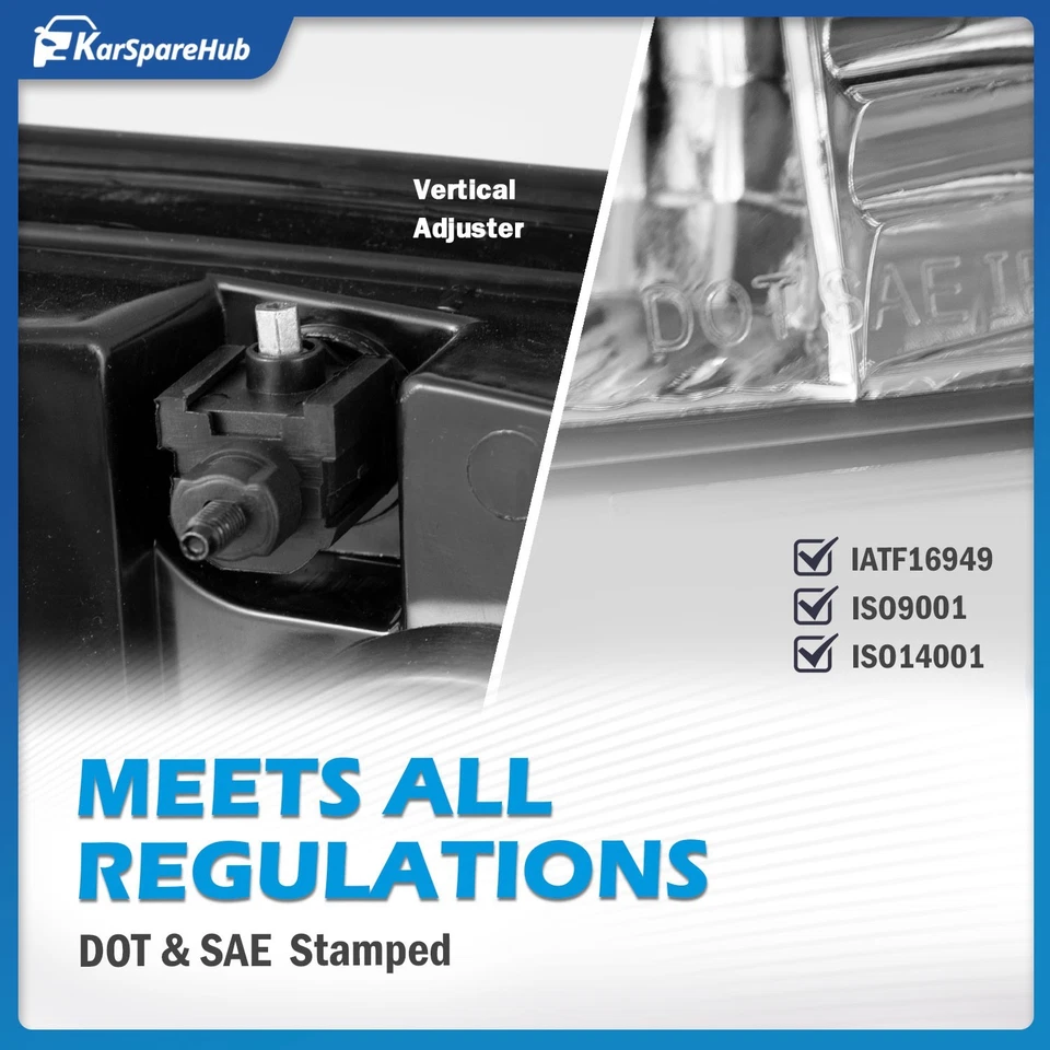 For 1999-2006 GMC Sierra 1500 2500 Yukon XL Headlights w/Bumper Lamp W/bulbs L+R Foto 3 de 4