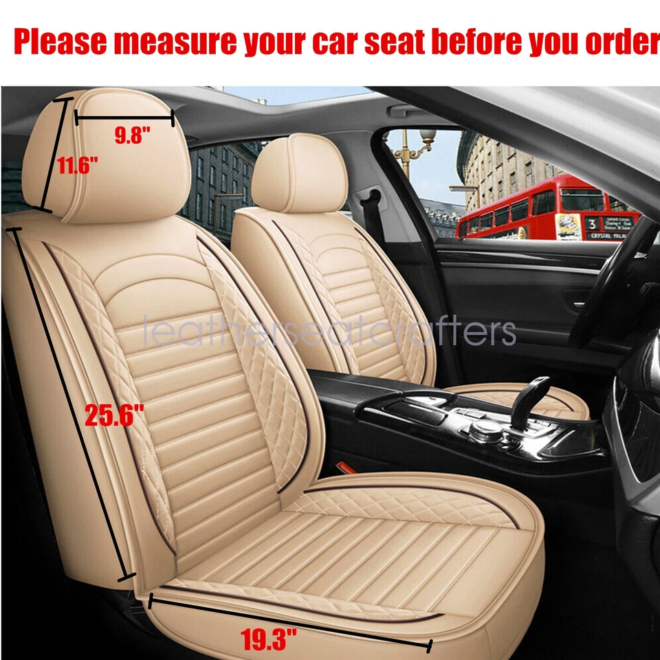 For Lexus Deluxe Car 5 Seat Covers Full Set Front & Rear Protector Cushions - Image 2 of 4
