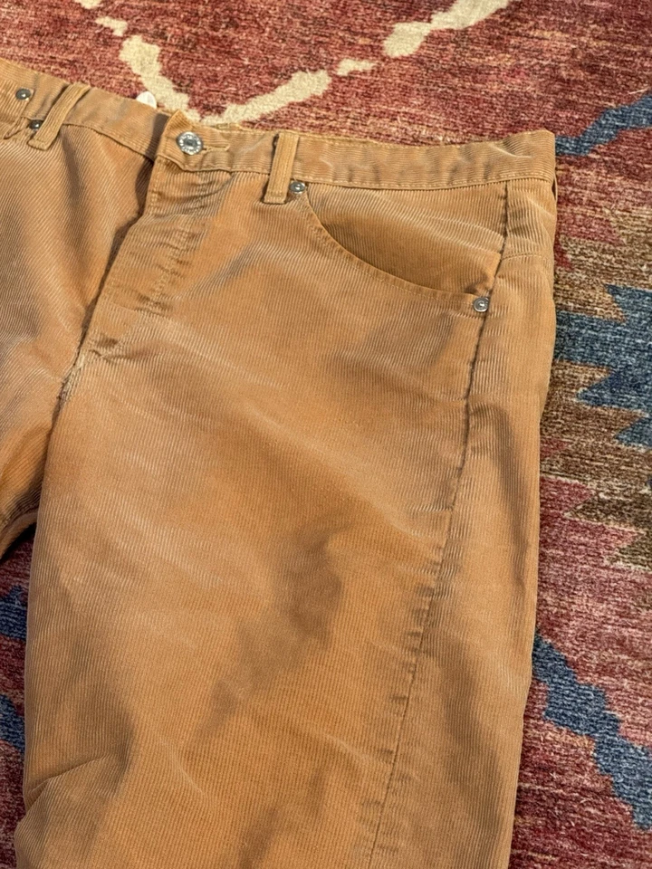 Винтажные оранжевые вельветовые инженерные брюки Levi's 70-е 80-е 36x32 редкие - Изображение 2 из 4