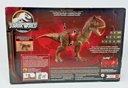 Jurassic World Battle Chompin' Carnotaurus Epic Attack Extreme Thrashing Mattel - Imagen 6 de 13