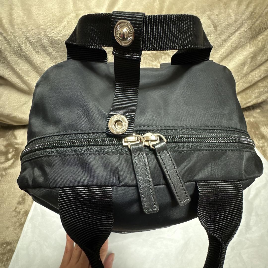 agnes b nylon backpack A4 compatible double zippe… - image 8