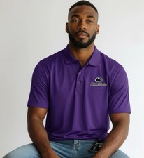 NEW Penn State Ultra Club Performance Polo Shirt S/S Purple Size Medium