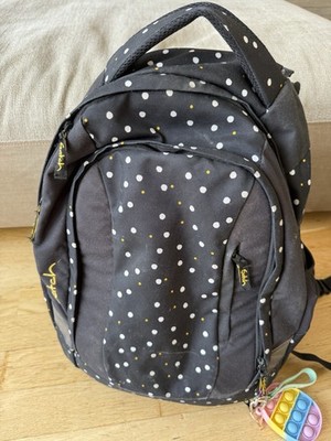 Schulrucksack Satch (schwarz mit Punkten)