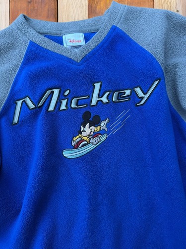 Vintage Disney Mickey Mouse Fleece Sweatshirt 1990s Youth S - Picture 3 of 4