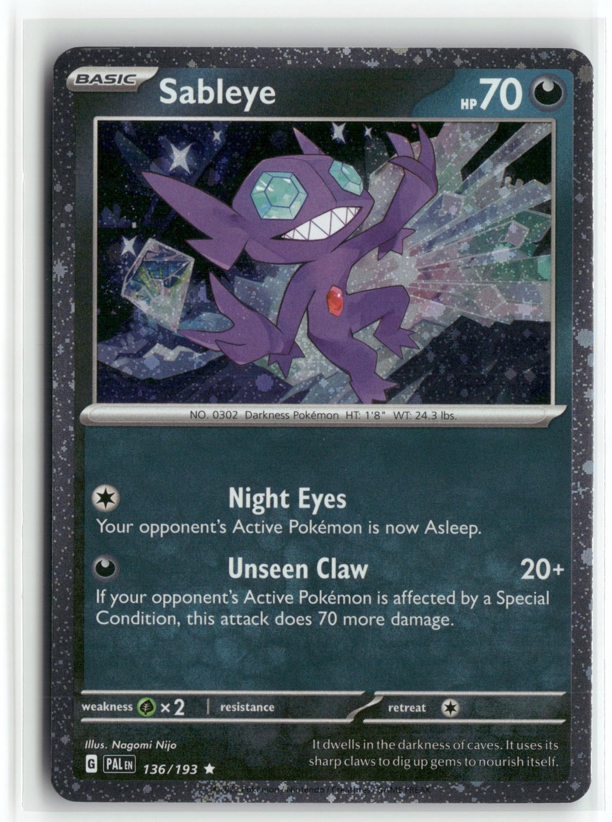 Sableye (Cosmos Holo) 136/193 Pokemon Near Mint