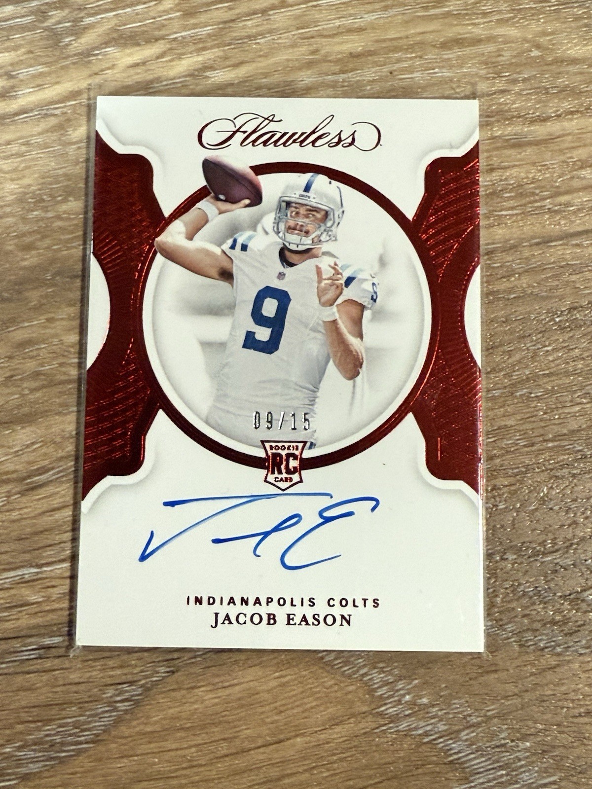 Jacob Eason Panini Flawless Rookie Signatures #FRSJEA Ruby